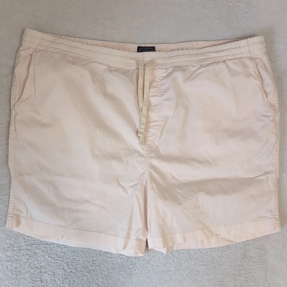 Men's 3XL J Crew Dock shorts elastic pull on waist Soft Light Pink Stretch 45x6
